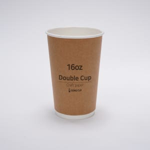 [이중컵] 크라프트 이중종이컵 480ml(16온스) 테이크아웃 인쇄 제작 5000개