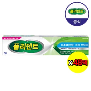 [대량 구매] 폴리덴트 의치 부착재(무향) 70gx48개