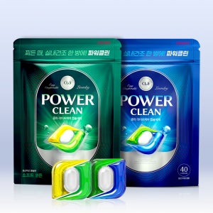 CLA 클라 3in1 캡슐 세탁세제 파워클린 40개입+40개입 프레시오션 실내건조