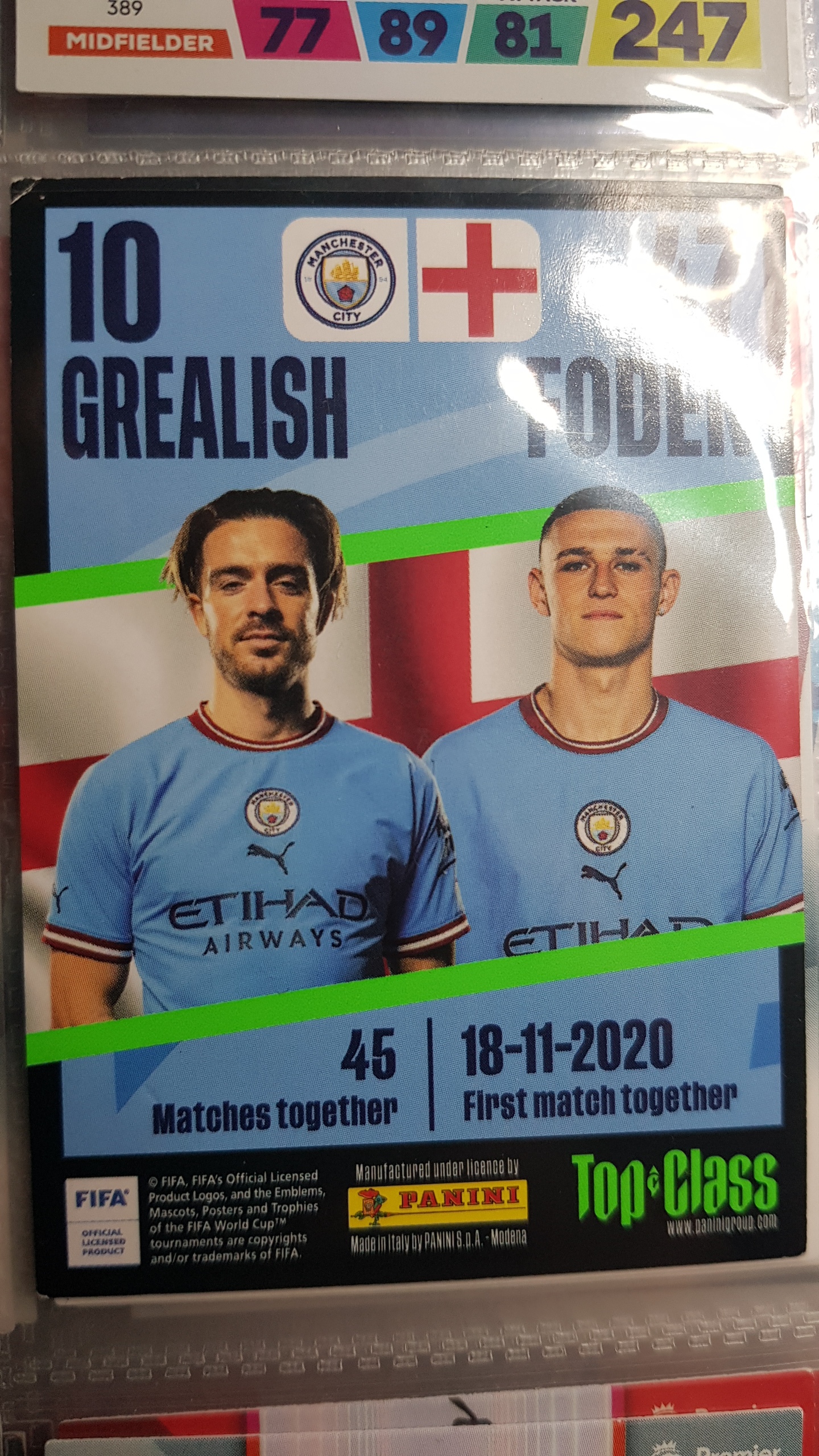 파니니 축구카드 grealish foden