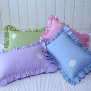 선염 단색 패치 프릴 베개커버40X60 50X70 F-01