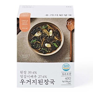 예찬원 동결건조 블럭국 우거지 된장국 미역국 해장국 육개장 북엇국 5개입