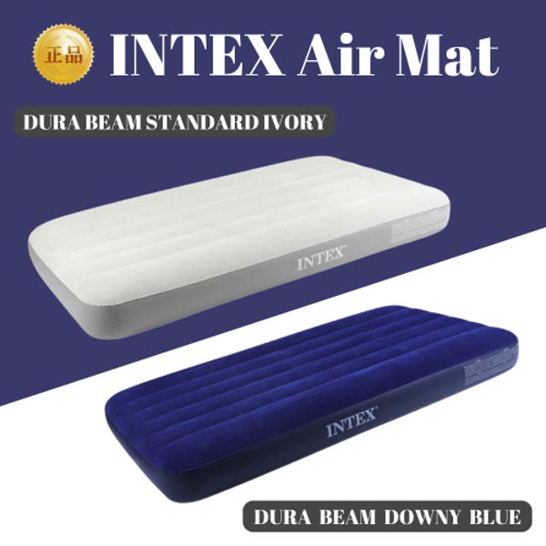 인텍스 INTEX 듀라빔 에어매트 공기침대 캠핑매트 두꺼운 차박용 싱글 퀸 접이식 매트리스