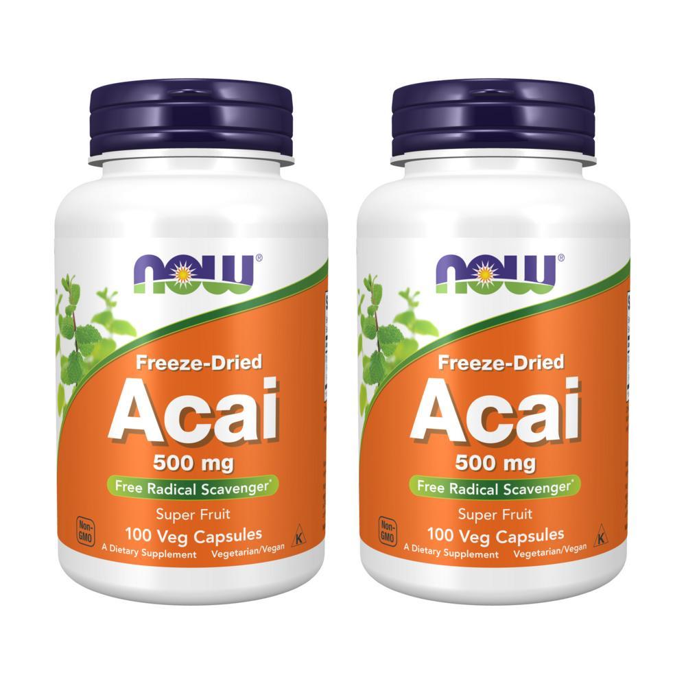 나우푸드 아사이베리 <b>슈퍼 프룻</b> 500mg 100캡슐 2통