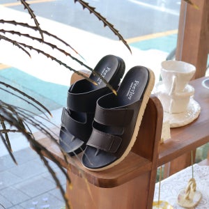 신발 블랙 슬리퍼 뮬 남자 쿠션 eva 실내화 학교 키높이 가죽 0605