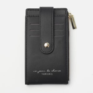 고급 인조 가죽 회사원 대학생 슬림 카드 지갑 선물 직장인 학생용 똑딱이 지퍼형 카드 수납 포켓 케이스