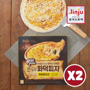 진주햄 골드피자 씬도우 화덕피자 콰트로치즈 270g X 2판