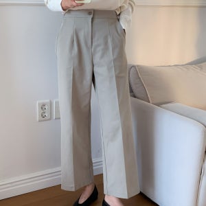 빅사이즈 여성 일자 슬랙스 바지 2color