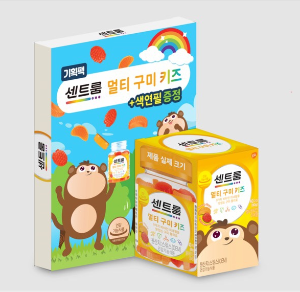 센트룸 멀티 구미 키즈 40구미 색연필 포함
