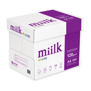 밀크 A4 복사용지 포토 120g 2000매 200매x10권 1BOX
