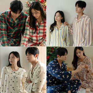 수면 잠옷 겨울 커플 극세사 기모 빅사이즈 홈웨어 여성 남성 파자마 세트