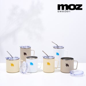 MOZ 스웨덴 포스코 316스텐 이중진공 캠핑 트라이탄 보온컵 텀블러+316스텐 빨대