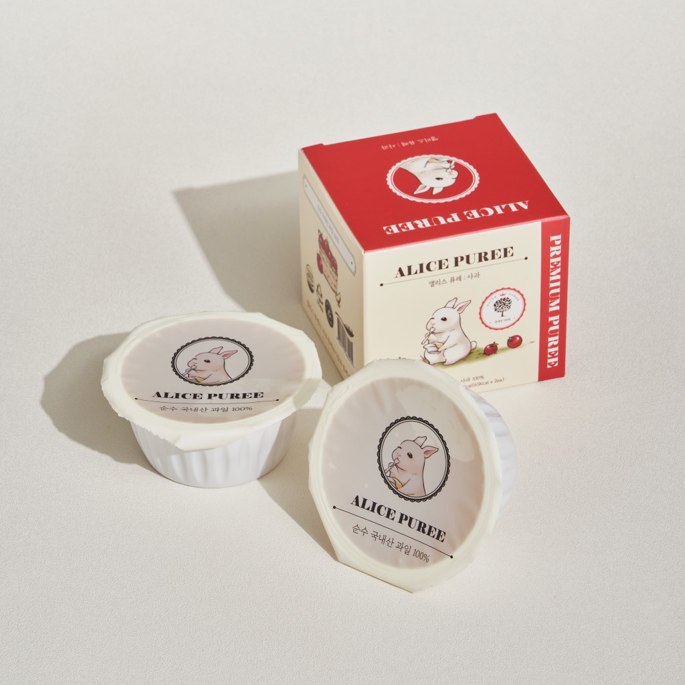 앨리스 과일 사과 퓨레 1박스(2팩) 아기퓨레 아기간식