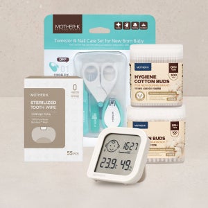 마더케이 출산준비 위생트리플패키지 (네일케어4종+면봉2종+구강티슈+온습도계)