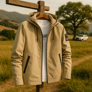 남자 가을점퍼 가을잠바 간절기 긴팔 바람막이 외투 스포츠 등산 후드 방풍 모자달린