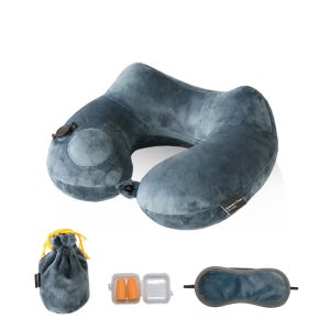 여행용 목베개 에어펌프 기내용 목쿠션 안대 귀마개 파우치 풀세트