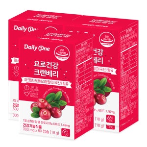 데일리원 요로건강 크랜베리 여성 영양제 300mg X 60캡슐 3통