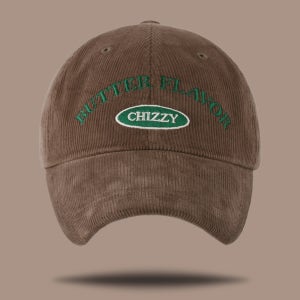 국내제작 CHIZZY로고 코듀로이 모자 여성 골덴 캡모자