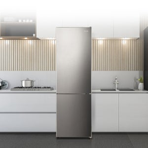 루컴즈 소형 미니 상냉장 하냉동 슬림 원룸 오피스텔 탕비실 냉장고 메탈실버 262L