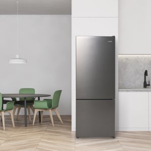 루컴즈 소형 미니 상냉장 하냉동 슬림 원룸 오피스텔 탕비실 냉장고 메탈실버 205L