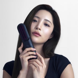 뉴메이슨 청담187 프리미엄 무선헤어브러쉬 빗고데기 매직기 미용실 손상모 매트블랙