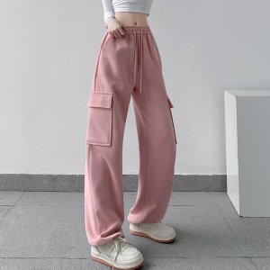 핑크카고바지 흰색조거팬츠 카고바지 조커