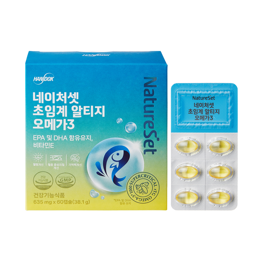 네이처셋 초임계 알티지 오메가3 식물성 60캡슐, 1개