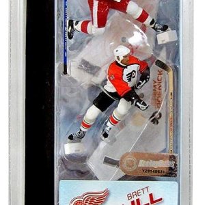 McFarlane Toys NHL 7.6cm 스포츠 피크 시리즈 1 미니 피규어 2팩 브렛 선체 (디트로이트 레드 윙) 제레미 로닉 (필라델피아 플라이어)