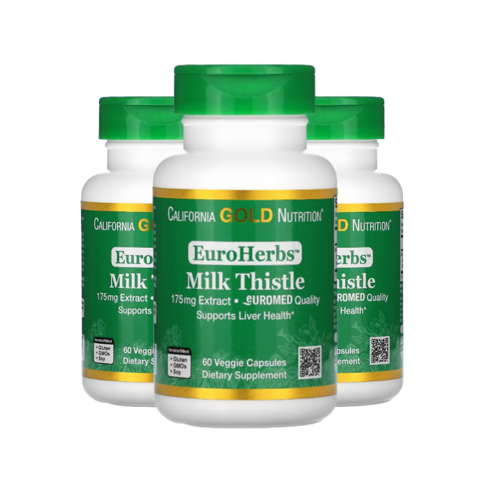 CGN <b>밀크씨슬 추출물 175mg</b> 실리마린 60캡슐 3개