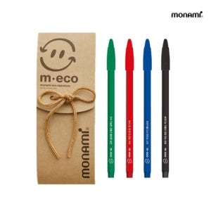 모나미 플러스펜 3000 엠에코 4색세트 0.4mm 프러스펜 수성싸인펜