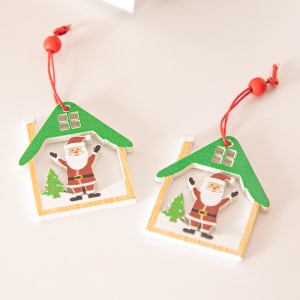 크리스마스 미니하우스 트리 장식 그레텔 우드 5cm [2개입] 2컬러 꾸미기 소품 용품 오너먼트 데코 이벤트