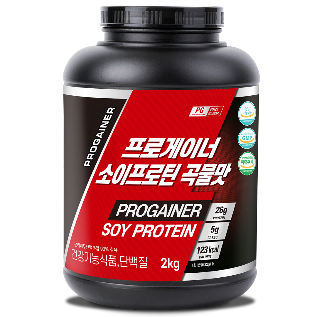 <b>프로게이너</b> 소이<b>프로틴</b> 곡물맛 2kg 식물성 분리대두<b>단백질</b> 락토프리 <b>단백질</b>쉐이크 비건보충제