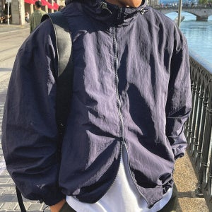 M-6XL 모노 2WAY 바람막이 후드자켓 남자 빅사이즈 러닝 남성 윈드브레이커 아웃도어