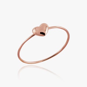 14K 통통 하트 미스 링 금 실 반지