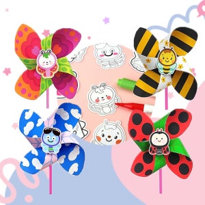 바람개비 만들기 잠자리 꿀벌 무당벌레 나비 유아 미술놀이 색칠공예 채색놀이