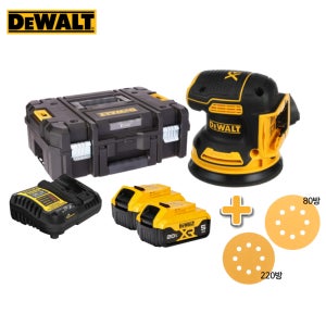 디월트 20V MAX 브러쉬리스 충전 12.5mm 원형샌더 DCW210P2 5.0Ah 배터리 2개 세트