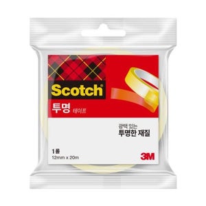 스카치 다용도테이프 리필 12mmx20m 3인치 물레방아 리필용