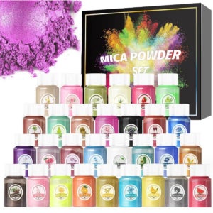 레진 공예 UV 크리스탈 레진 아트 재료 가루 레진조색제 파우더 30색 세트