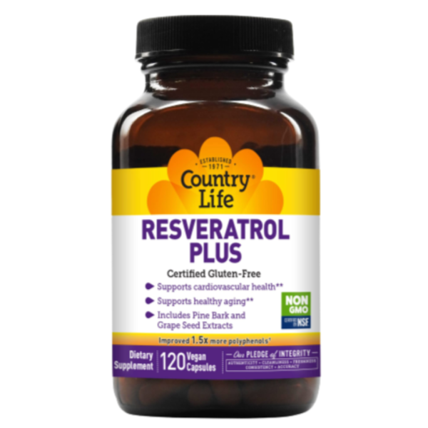 Country Life Resveratrol Plus 레스베라트롤 플러스 120 베지캡슐