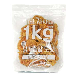 테비 사사미 육포 대용량 1kg 닭가슴살도넛, 1000g, 1개
