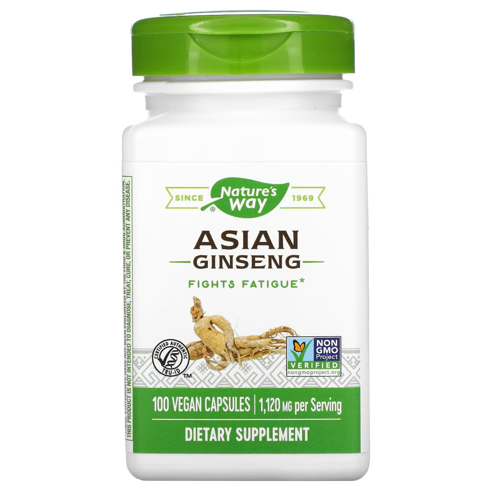 네이쳐스 웨이 Asian Ginseng 인삼 560mg 100 비건 캡슐