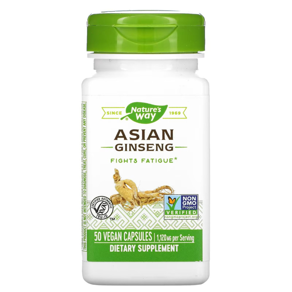 네이쳐스 웨이 Asian Ginseng 인삼 560mg 50 비건 캡슐