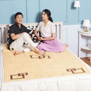 대나무 네모 카페트 마작매트 거실 침실 소파 돗자리 동풍매트 소형 90x180