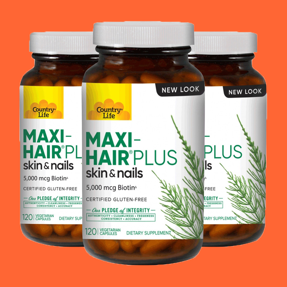 컨트리라이프 맥시헤어 플러스 <b>비오틴 5000 mcg</b> 120정 3통