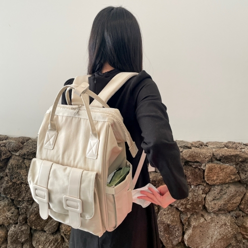 [아이이름각인] 엘리니아 가벼운 국민 기저귀가방 백팩 기저귀 백팩 아기 아이보리화이트