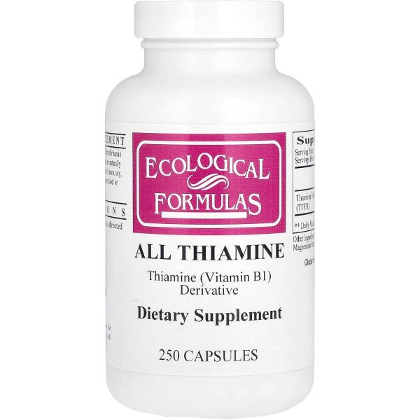Ecological Formulas 알리티아민 <b>비타민 B1</b> 캡슐 50mg 250개