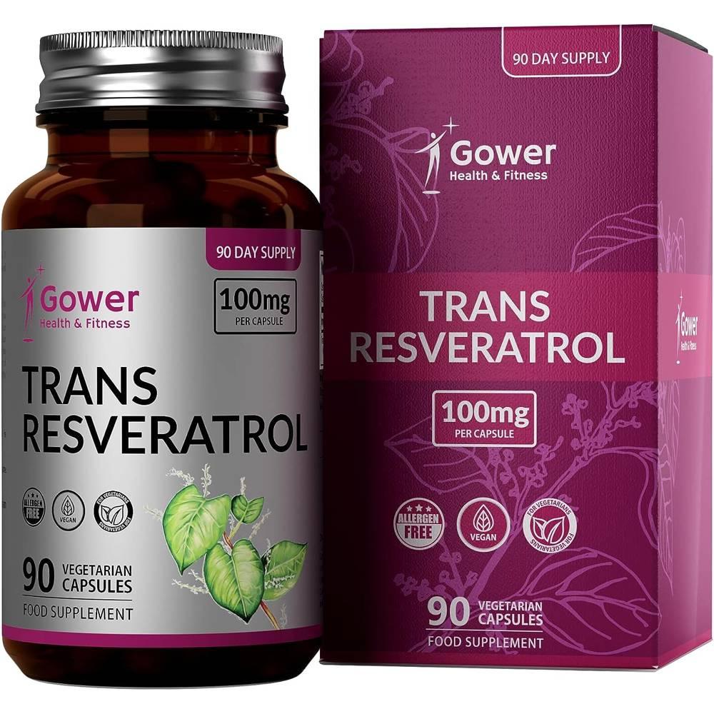 Gower Trans Resveratrol 가워 <b>트랜스 레스베라트롤 100mg</b> 90캡슐