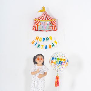 [올인원] 레인보우 서커스 옹브레풍선 생일파티꾸미기 풍선가랜드세트