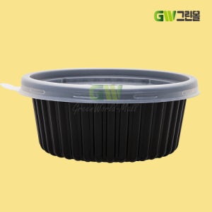다용도컵 국물용기 소 PP 105파이 250ml 검정 1000개 / BFP [오네]