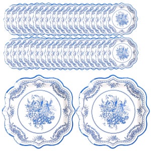 블루플로라 일회용 파티용 종이접시 22cm 40개